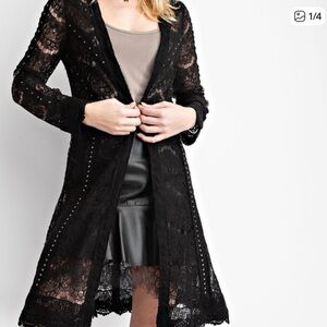 Vocal Black Lace Duster
